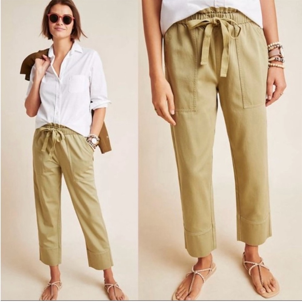 Frye x Anthropologie domi paperbag-waisted pants